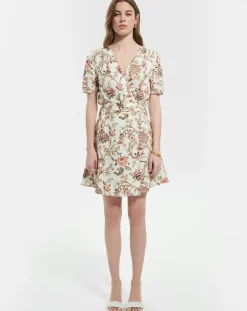 Femme Zapa Robe en Lin mélangé Russelina imprimée