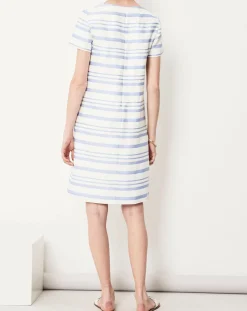 Femme Paule Ka Robe en Lin mélangé Nina blanc/lavande