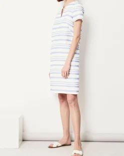 Femme Paule Ka Robe en Lin mélangé Nina blanc/lavande