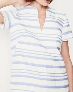 Femme Paule Ka Robe en Lin mélangé Nina blanc/lavande