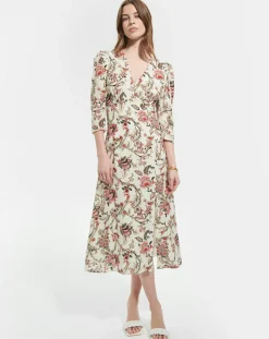 Zapa Robe en Soie mélangée Roanita imprimée