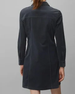 Femme Marc O'Polo Robe en Velours côtelé bleu marine