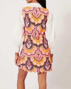 Femme Manoush Robe en Velours côtelé Fall imprimée rose/multicolore