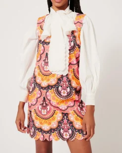 Femme Manoush Robe en Velours côtelé Fall imprimée rose/multicolore
