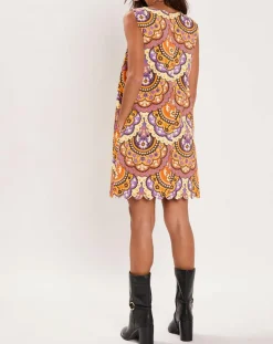 Discount Manoush Robe en Velours côtelé Fall imprimée violet/multicolore