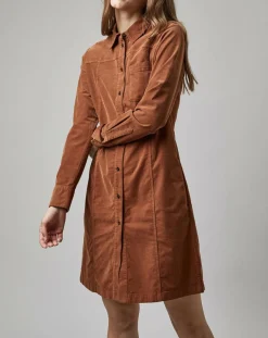 Femme Marc O'Polo Robe en Velours côtelé marron
