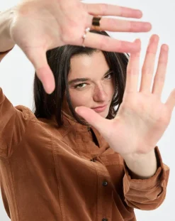 Femme Marc O'Polo Robe en Velours côtelé marron