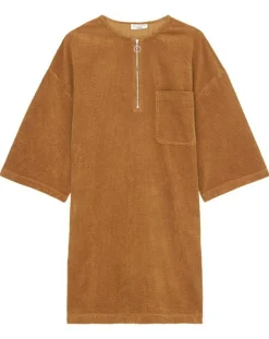 Sale Marc O'Polo Robe en Velours côtelé zip poche marron