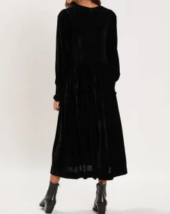 Outlet Manoush Robe en Velours satiné Princesse noire