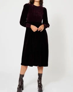 Outlet Manoush Robe en Velours satiné Princesse noire