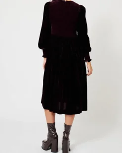 Outlet Manoush Robe en Velours satiné Princesse noire