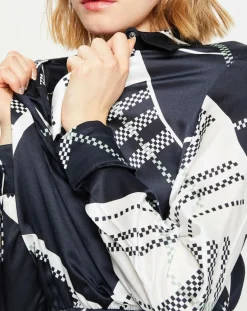 New Marc O'Polo Robe en Viscose & Soie imprimée multicolore