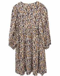 Femme See u Soon Robe Esmée satinée imprimée beige/bleu