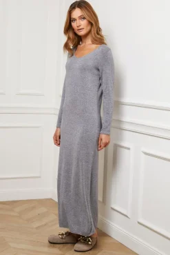 Discount Fleur de cachemire Robe Evy Gris