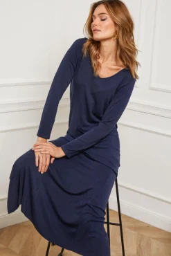 Femme Fleur de cachemire Robe Evy Marine