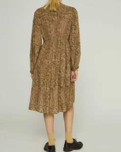 New Swildens Robe Ezia imprimée beige