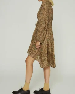 New Swildens Robe Ezia imprimée beige