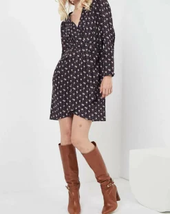 Femme See u Soon Robe Figue Fraîche imprimée bleu marine