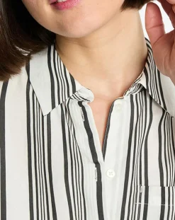 Femme Marc O'Polo Robe fluide à rayures blanc/noir