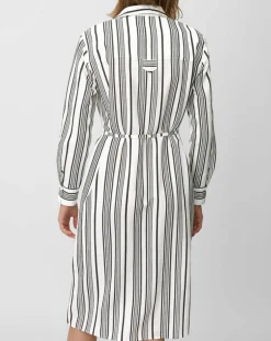 Femme Marc O'Polo Robe fluide à rayures blanc/noir