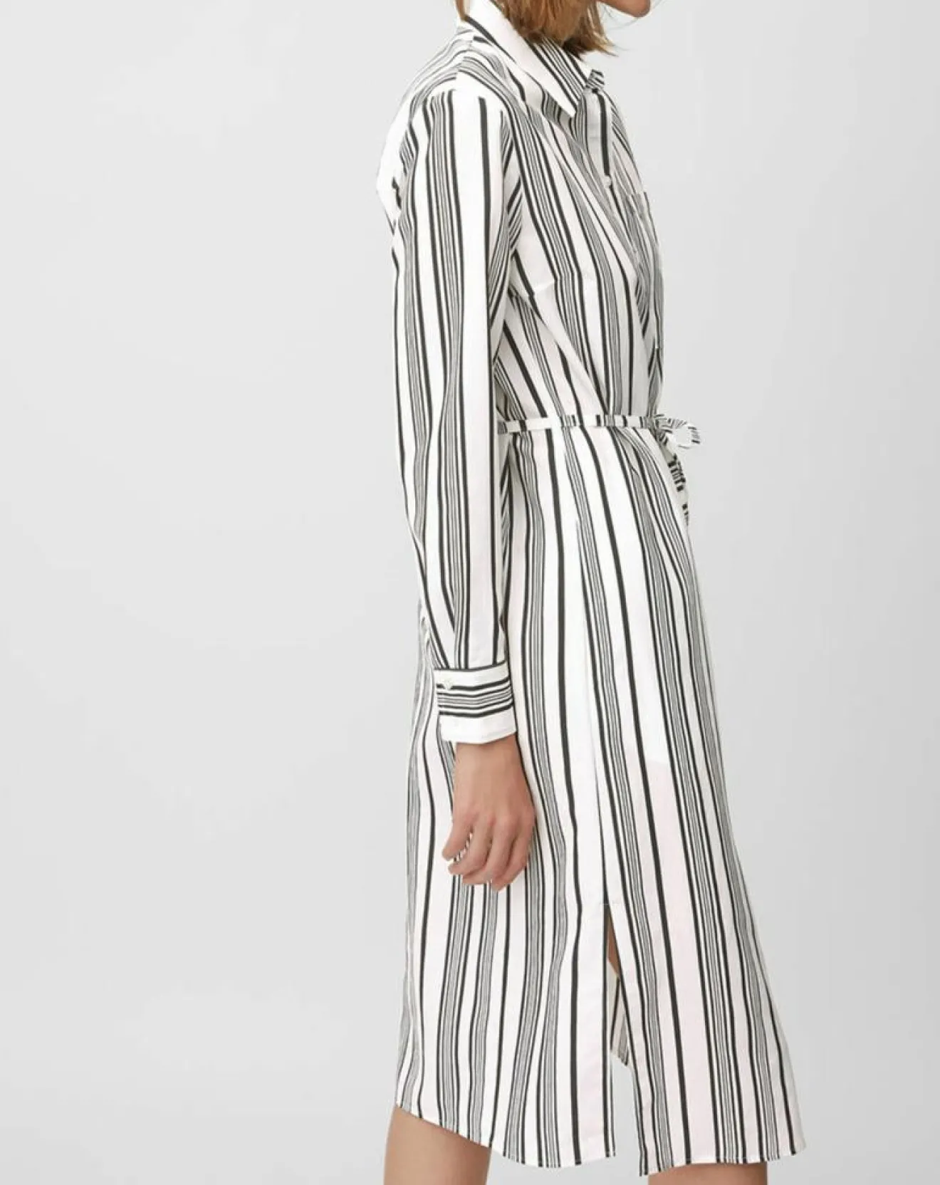 Femme Marc O'Polo Robe fluide à rayures blanc/noir