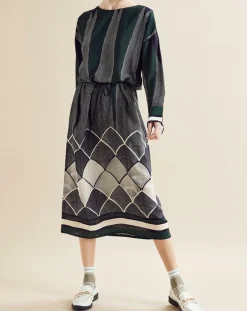 Discount Chloé Stora Robe fluide Naima imprimée verte