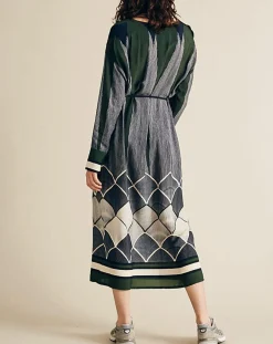 Discount Chloé Stora Robe fluide Naima imprimée verte