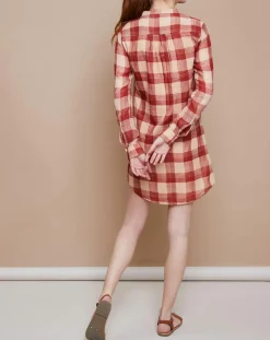 New Mare di Latte Robe Hanna Handloom Check rouille