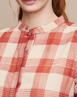 New Mare di Latte Robe Hanna Handloom Check rouille