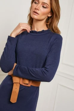 Femme Fleur de cachemire Robe Heloise Marine