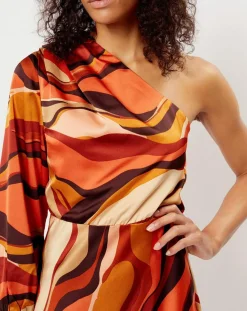 Femme See u Soon Robe impimée Camille orange