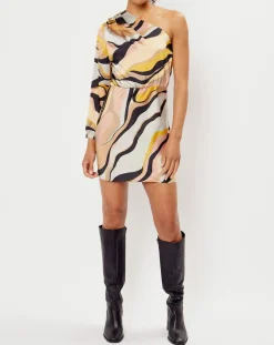 Femme See u Soon Robe imprimée Camille grise