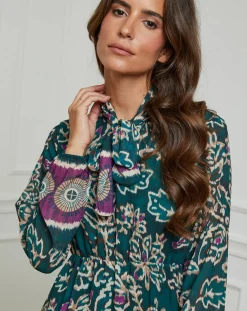 Femme Alice & Charlotte Robe imprimée mi-longue Charlie verte