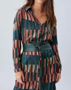 Femme Lauren Vidal Robe Ivana imprimée forêt/multicolore