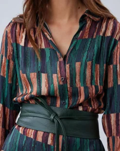 Femme Lauren Vidal Robe Ivana imprimée forêt/multicolore