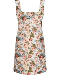 Manoush Robe Jardin d'Hiver print écru/multicolore