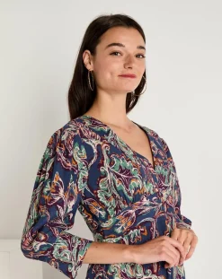 Best See u Soon Robe Kassandra imprimée marine