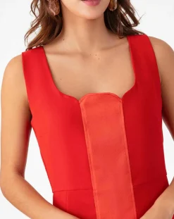 Online Bleu Blanc Rouge Robe Kimi terre de sienne