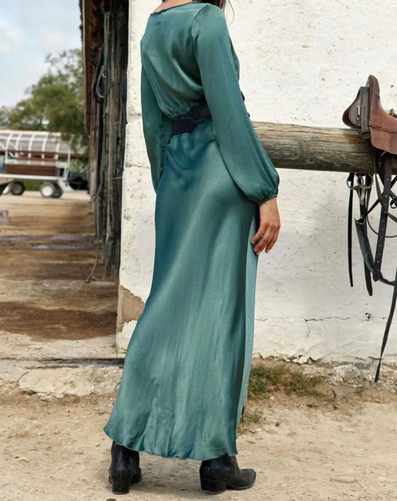 Femme Lauren Vidal Robe Kimi verte