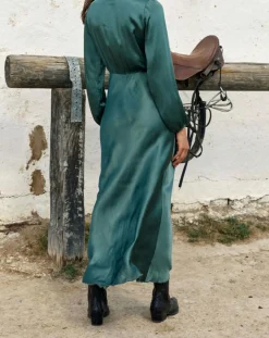 Femme Lauren Vidal Robe Kimi verte