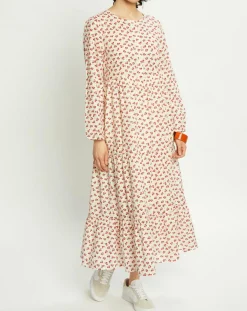 Femme Harris Wilson Robe Laila à fleurs écru/groseille