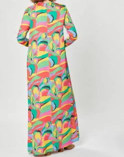 Online Manoush Robe longue Caftan Purple Country Pop fluo