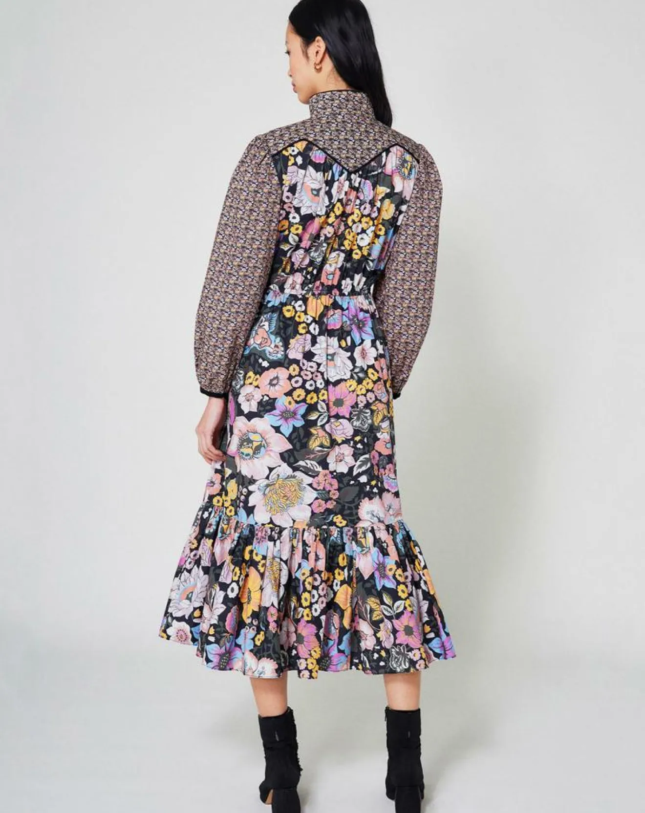 Femme Manoush Robe longue Carnaby mix print