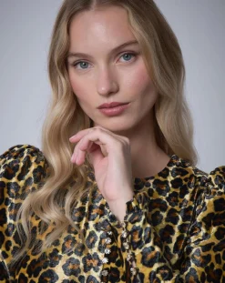 Femme Manoush Robe longue en Velours Panther unique