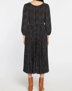 Outlet Galeries Lafayette Robe longue et plissée Gaia noire