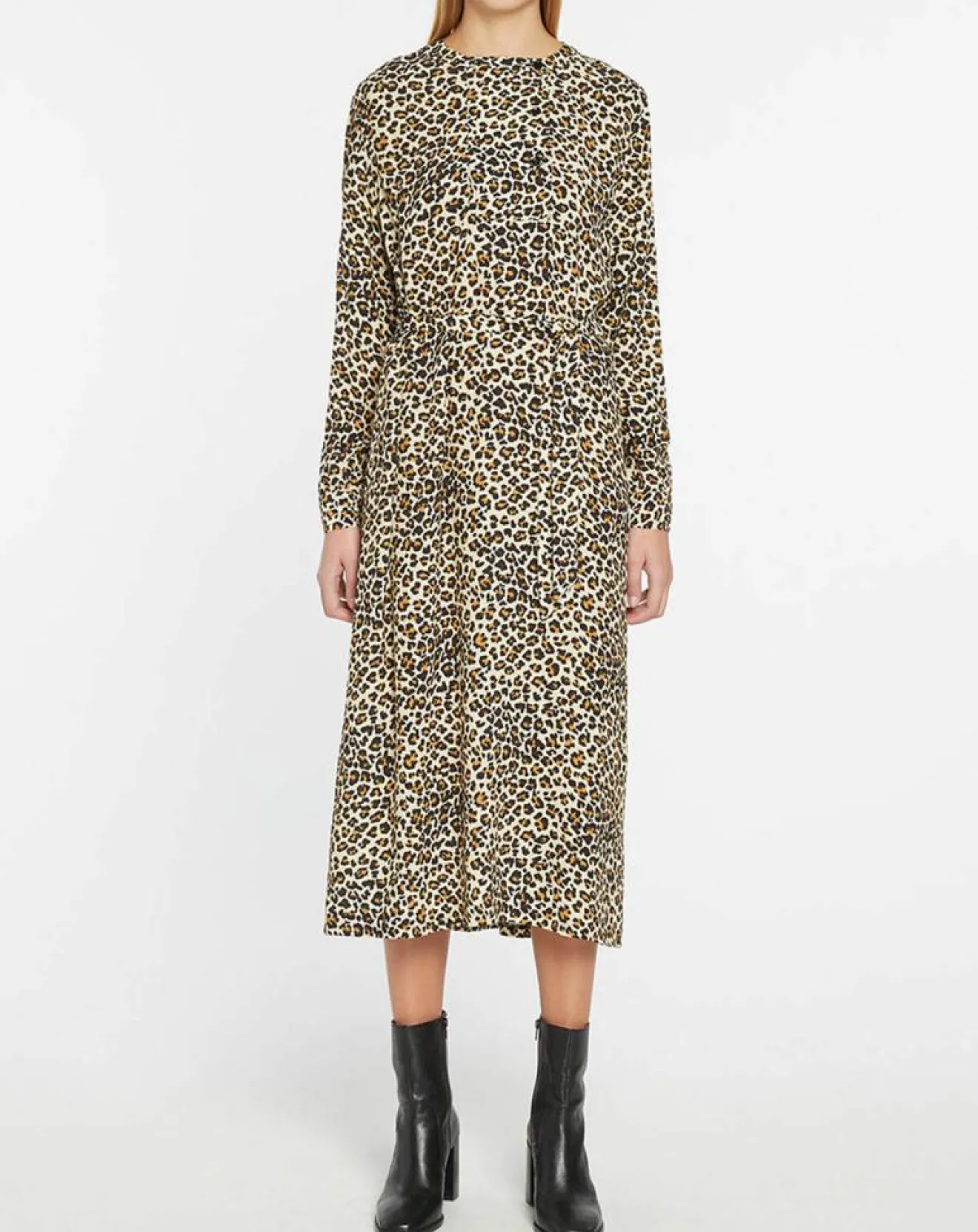 Discount Galeries Lafayette Robe longue Gamba léopard noire