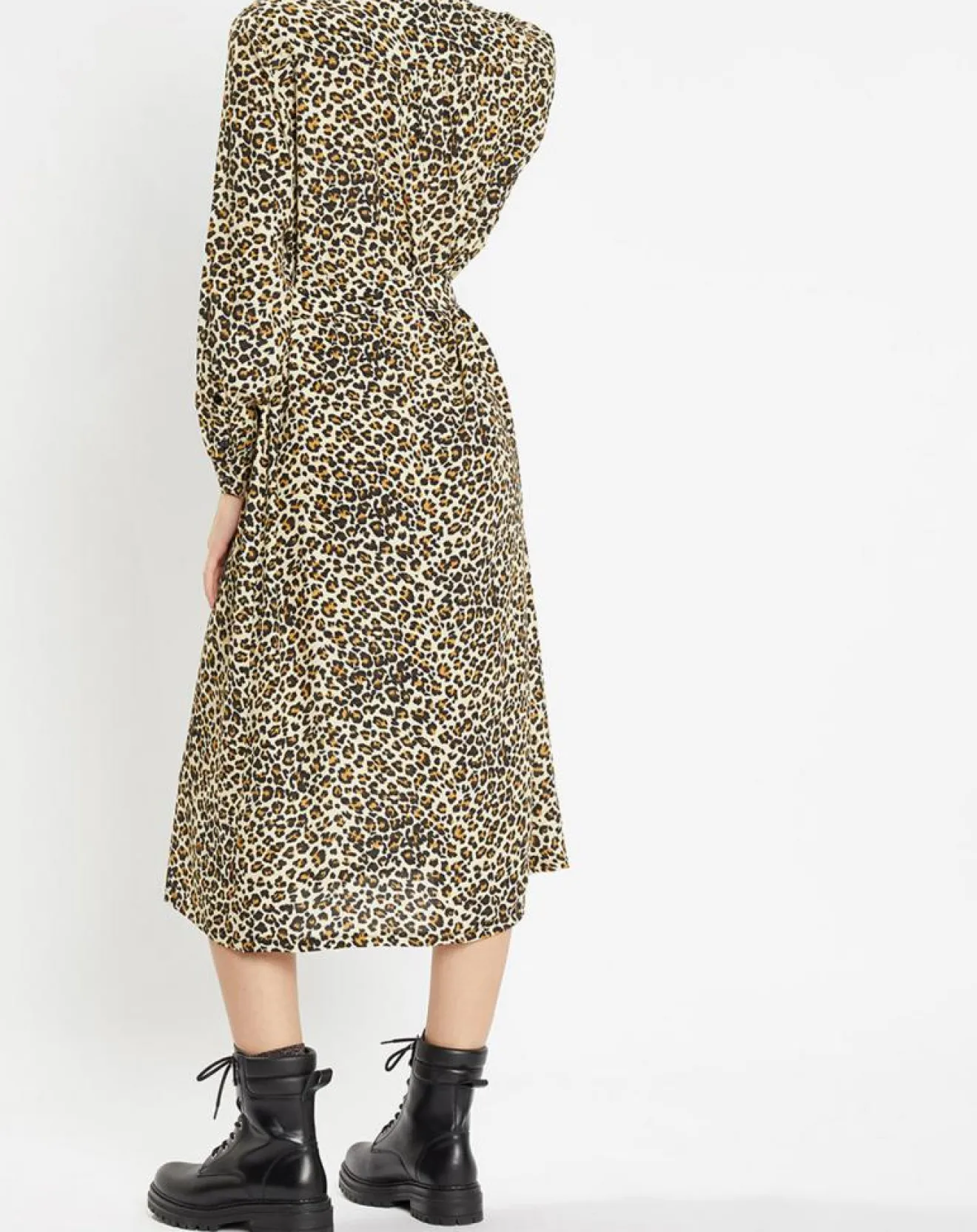 Discount Galeries Lafayette Robe longue Gamba léopard noire