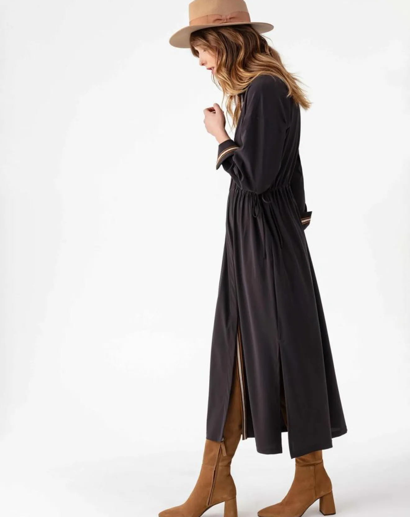 Femme Indies Robe Longue Rhea choco