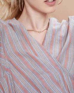 Hot Mare di Latte Robe Malorie Pastel rayée rouge/bleu