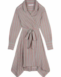 Hot Mare di Latte Robe Malorie Pastel rayée rouge/bleu